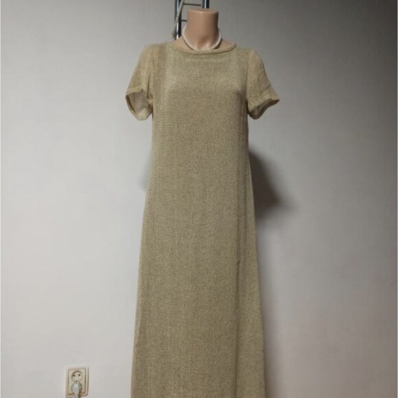 Beautiful Long Yellow Dress, Evelin Brandt, Size S-M, Silk Dress - Picture 1 of 7